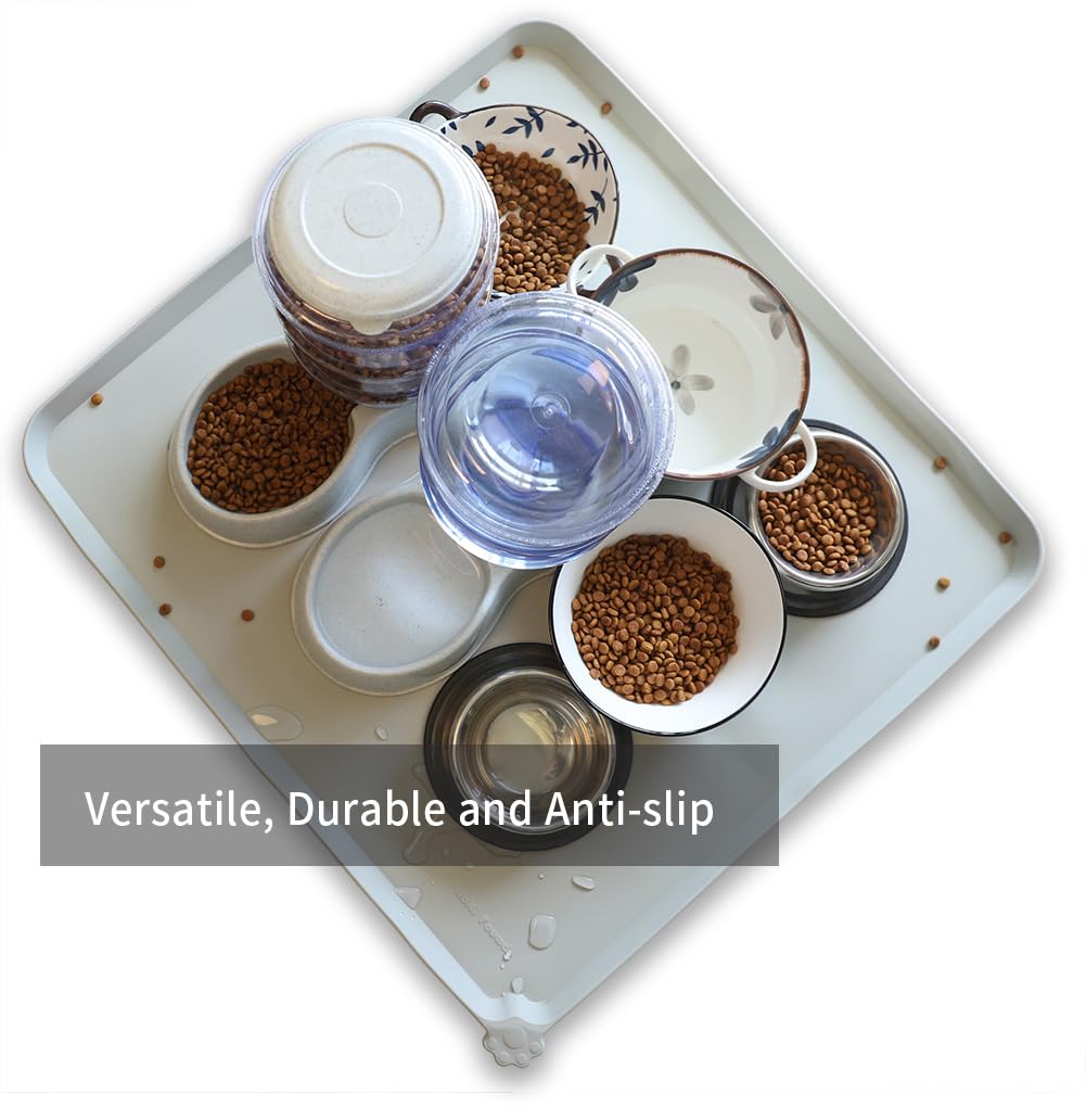 Hoki Found waterproof mat protects carpets from spills.