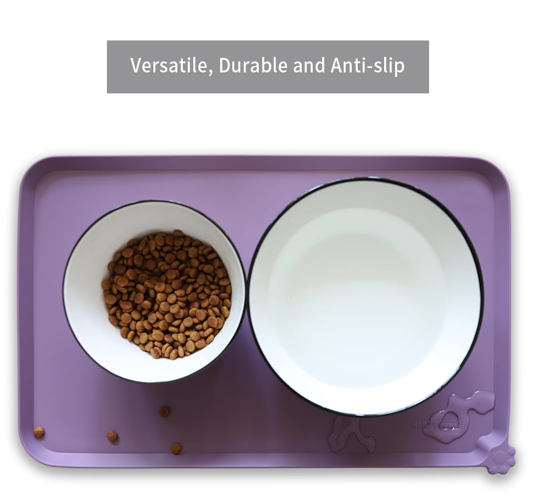 Hoki Found amethyst mat serves as a portable feeding station on the go.