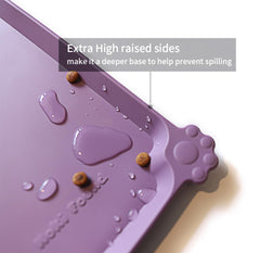 Hoki Found amethyst silicone mat provides non-slip stability during meals.