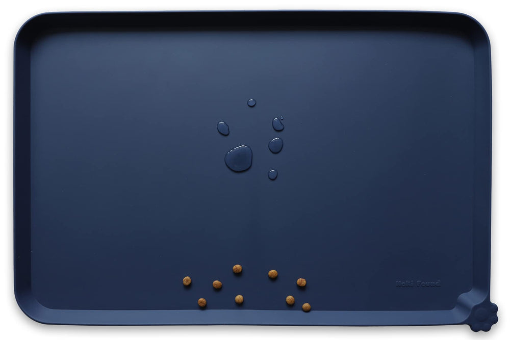 Hoki Found XX-Large silicone pet food mat front view showing large non-slip feeding area