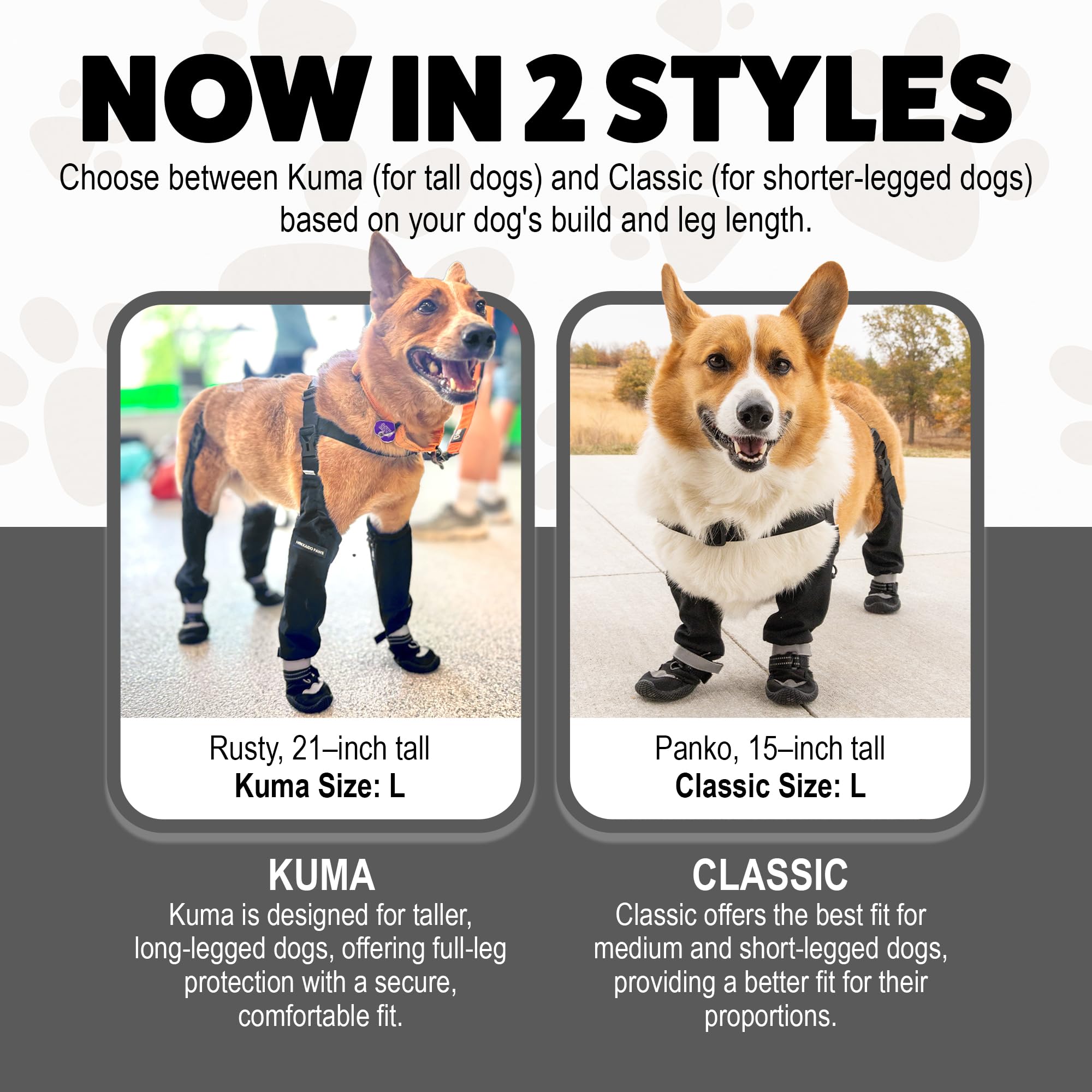 Hokkaido Paws Kuma boot with reflective straps for safer evening walks