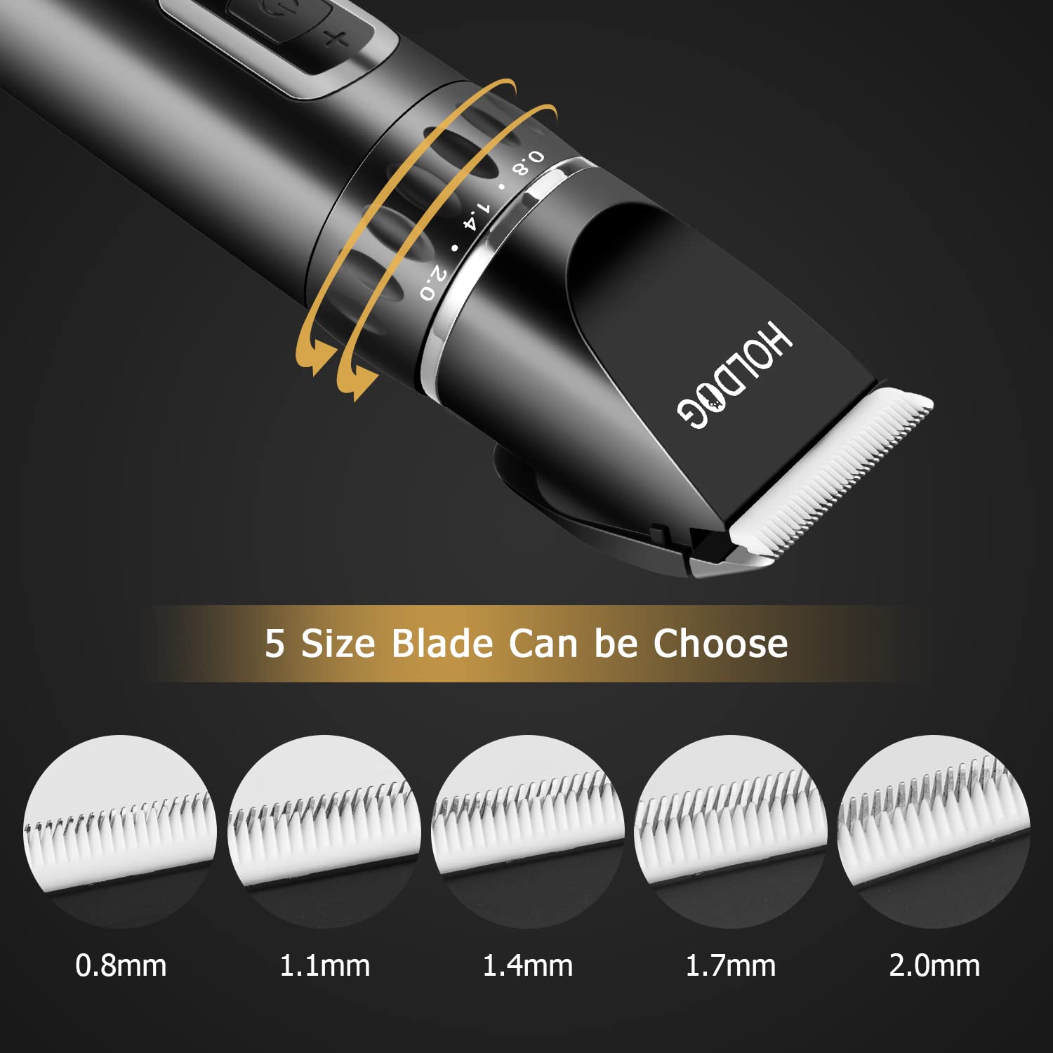 HOLDOG dog clippers low noise operation reduces pet stress