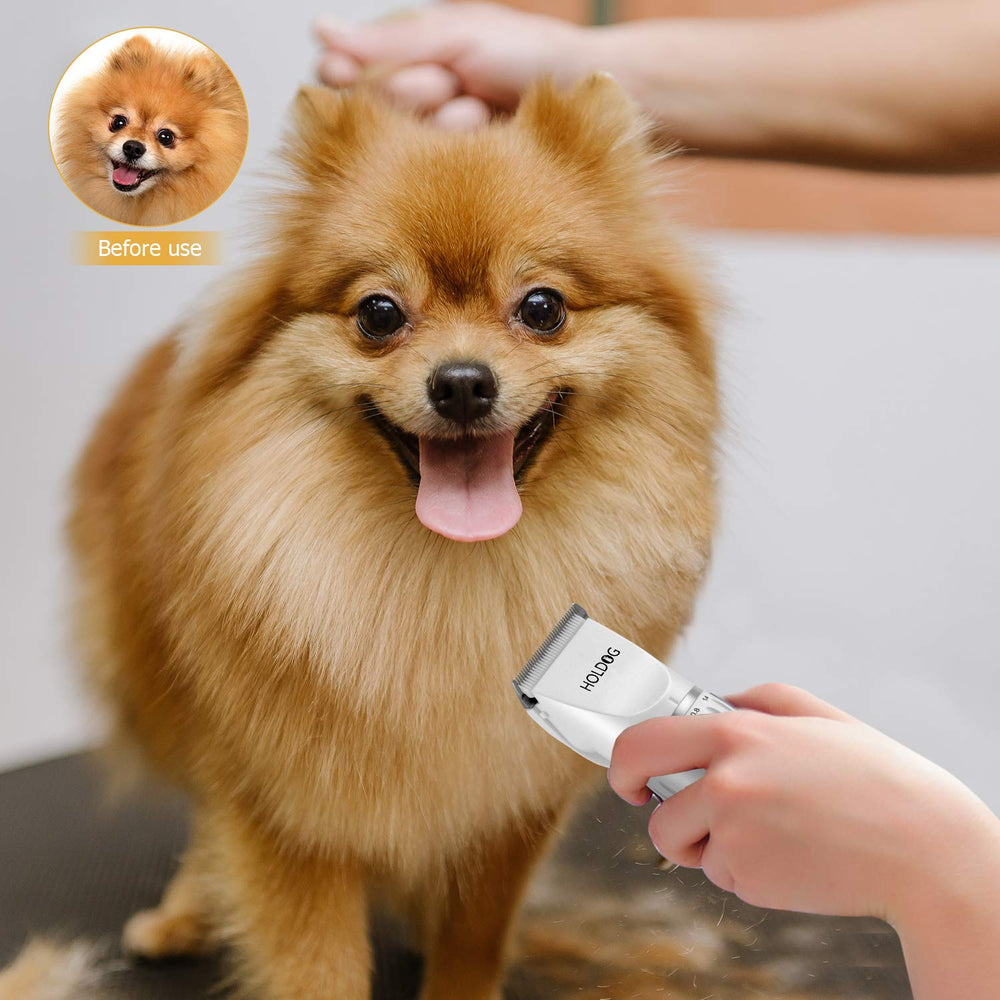 HOLDOG dog clippers thick-coat cutting action minimizes passes for efficient grooming