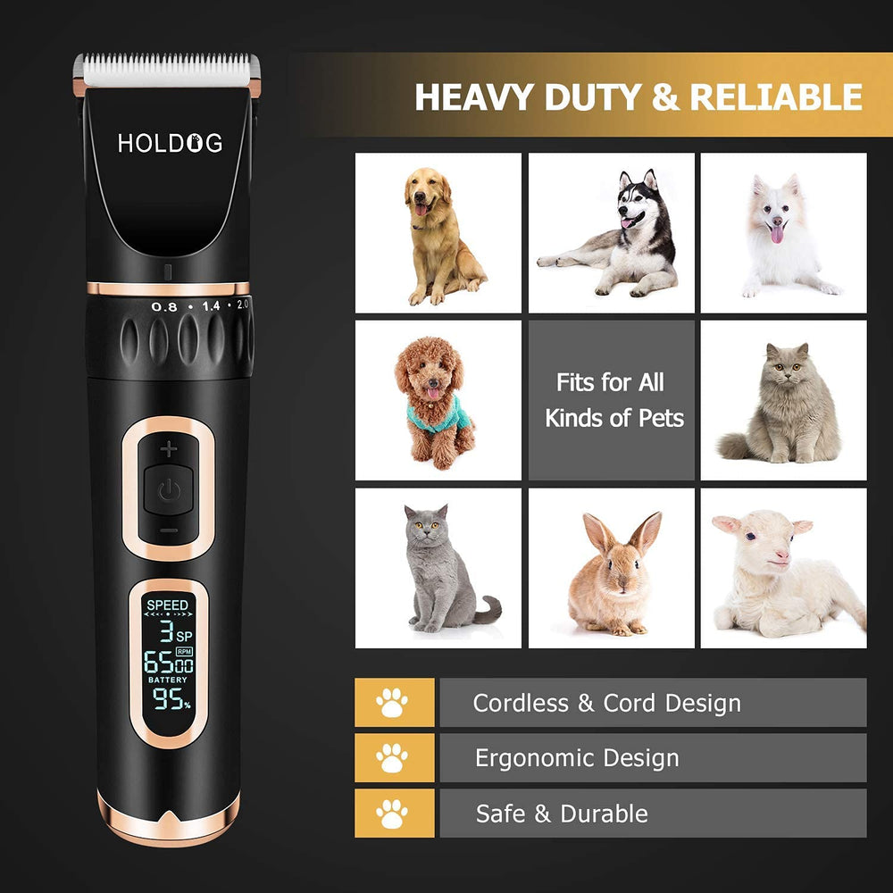 Holdog three-speed motor delivers steady power for thick coats