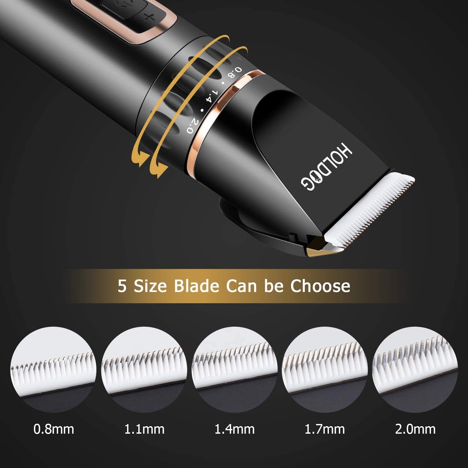 Holdog clipper blades and attachments for precise detailing