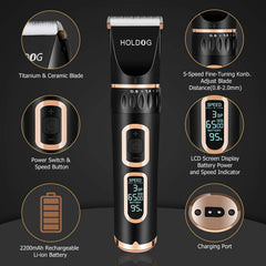 Holdog pet clippers operate quietly to reduce pet stress