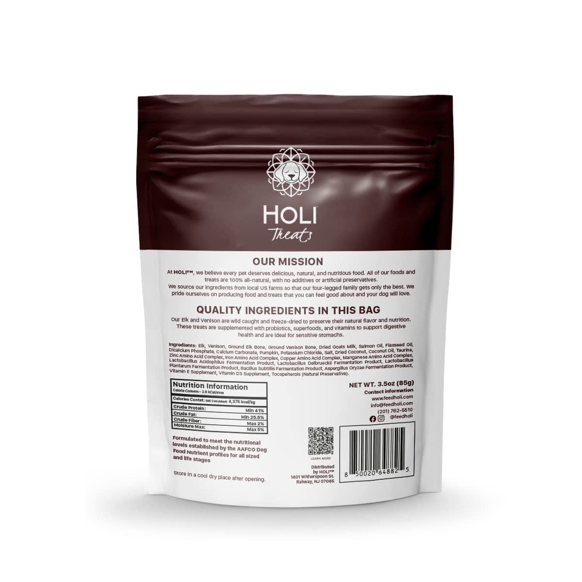 HOLI dog enjoying freeze-dried treats after training