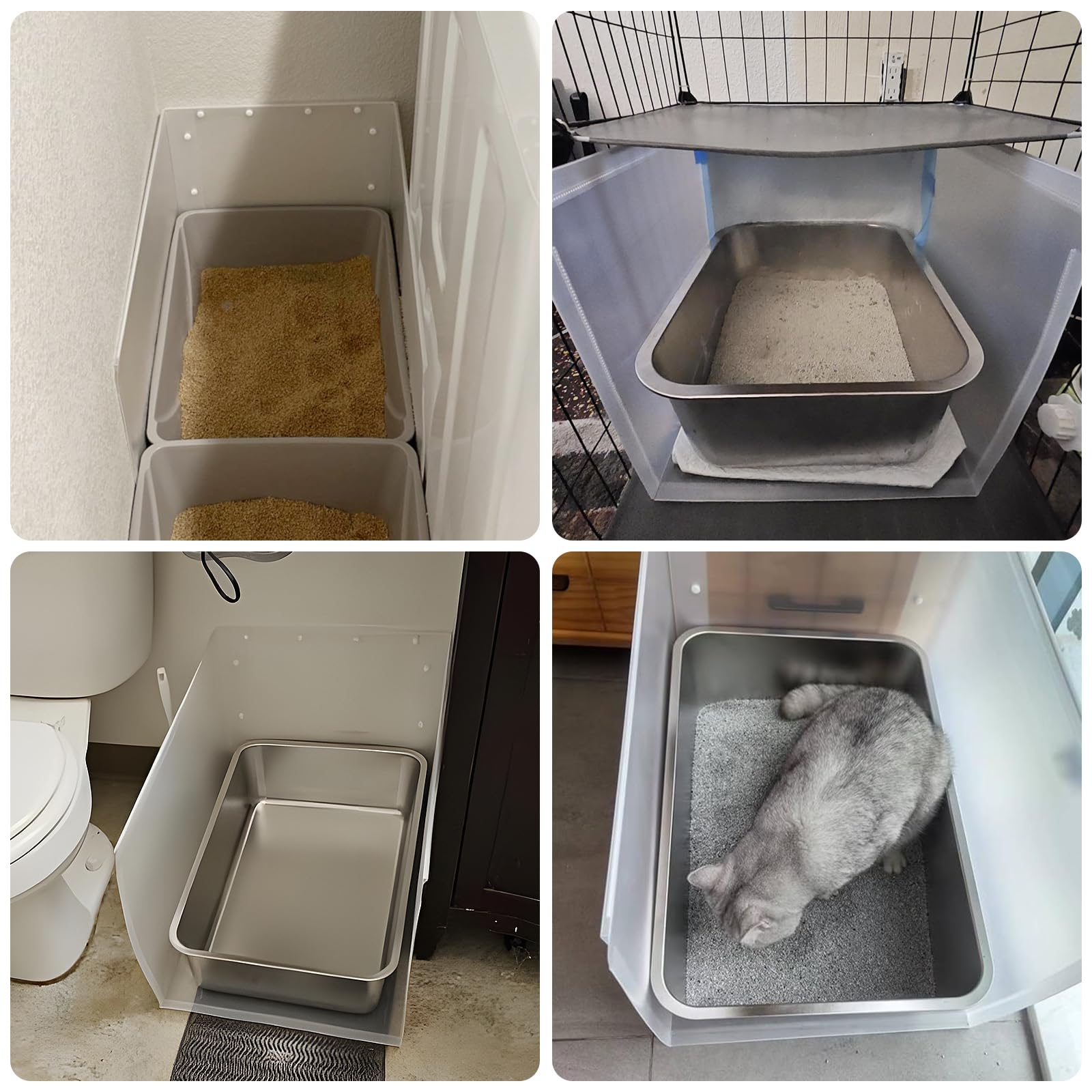 Holintan Litter Box Shield corner-fit helps protect walls