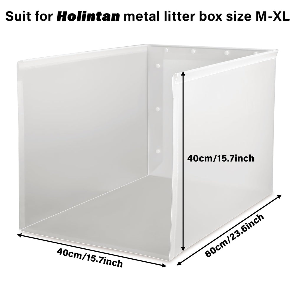 Holintan Litter Box Shield seamless bottom design prevents leaks and floor mess.