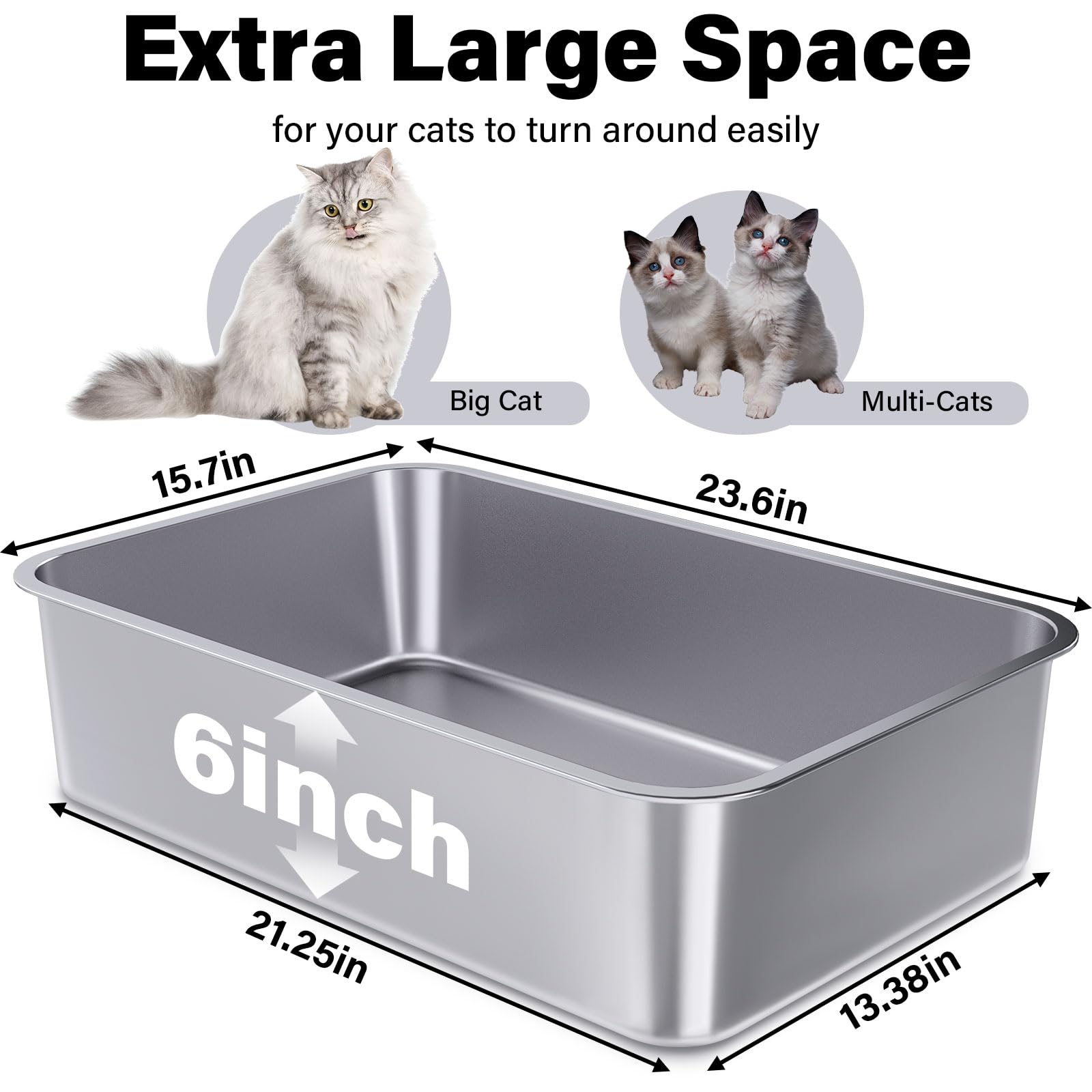 Holintan 3-pack top view highlights roomy interior for multi-cat sharing