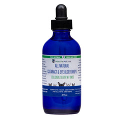 HOLISTIC PET CARE Eye Drops on a cat eye for irritation support