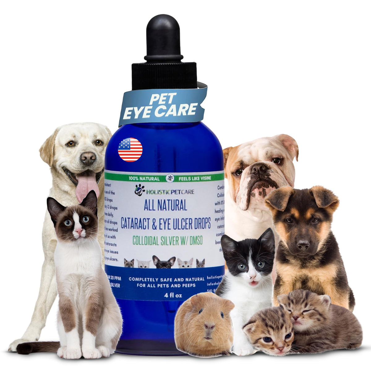 HOLISTIC PET CARE Eye Ulcer Drops bottle for at-home pet eye care
