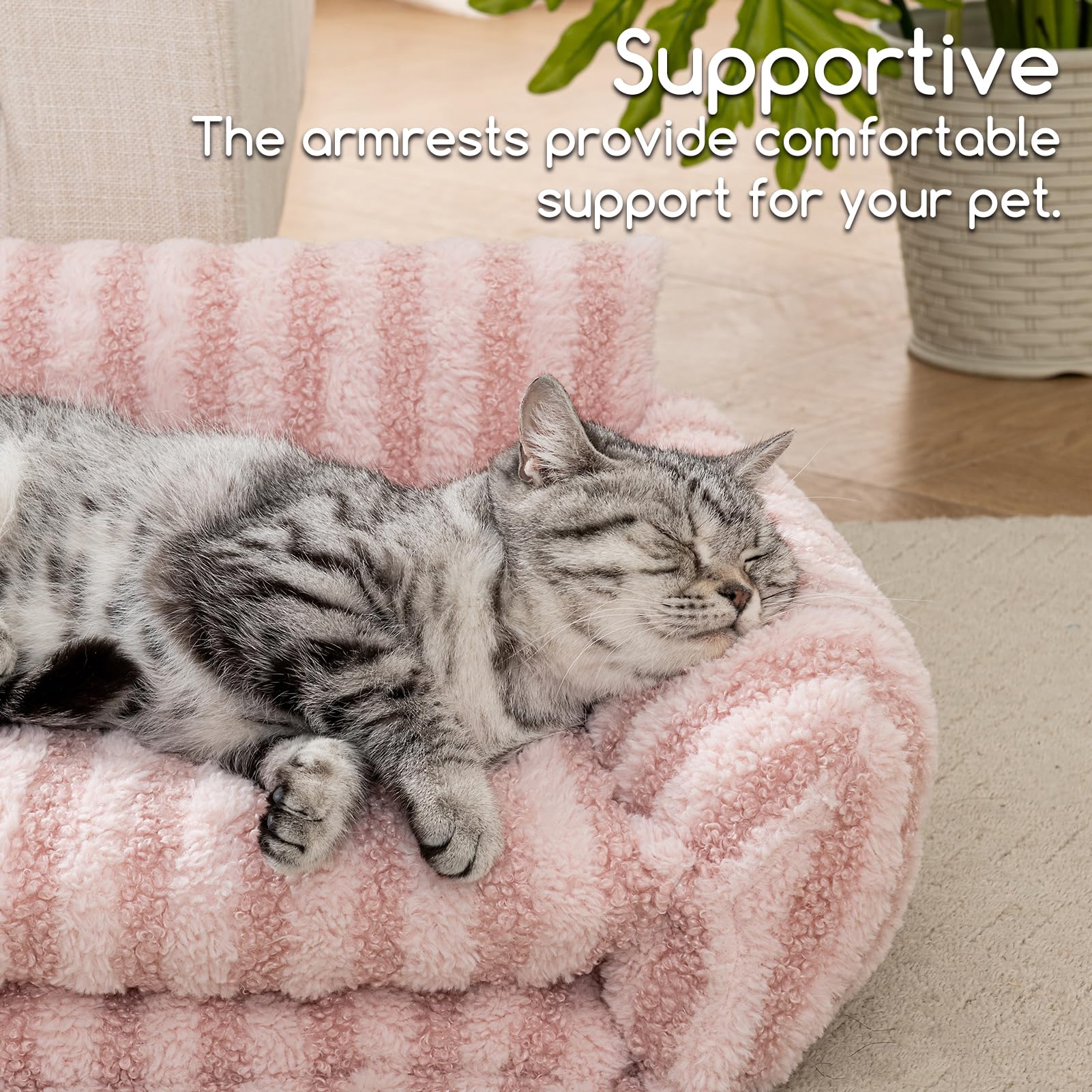 Hollypet cat bed detachable PP cotton cushion enables easy cleaning and versatile use