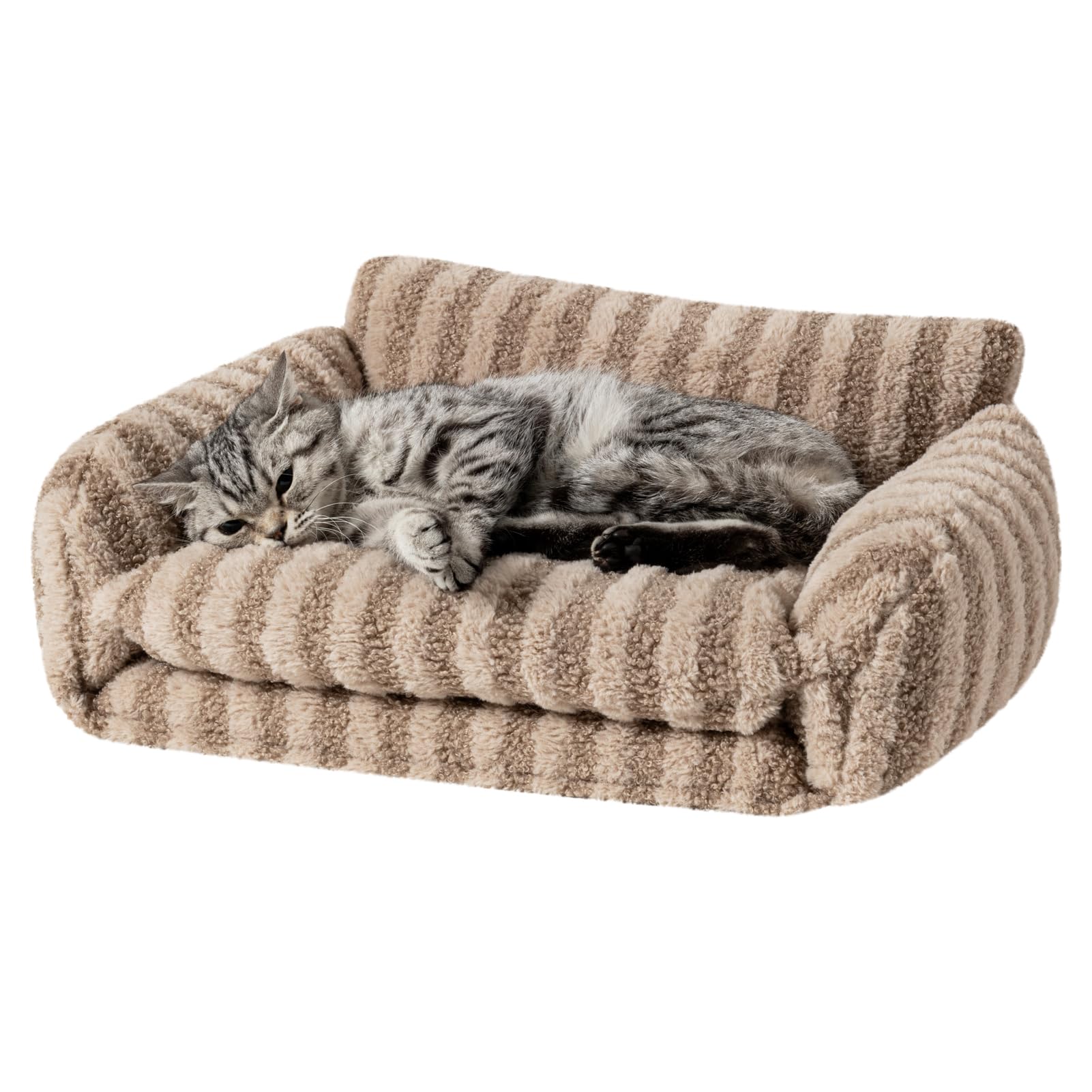 Hollypet cat bed double-layer closeup highlighting joints-supportive materials.