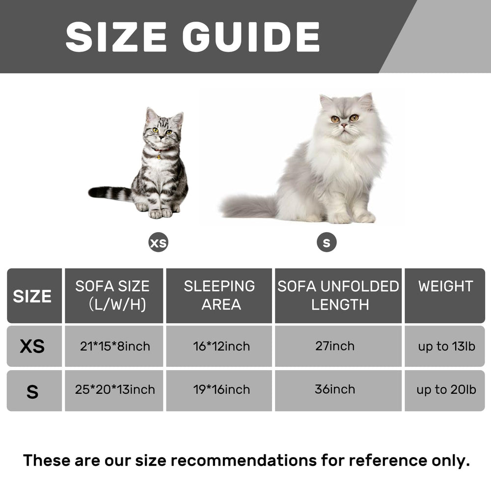 Hollypet cat bed available in XS and S sizes for small pets.