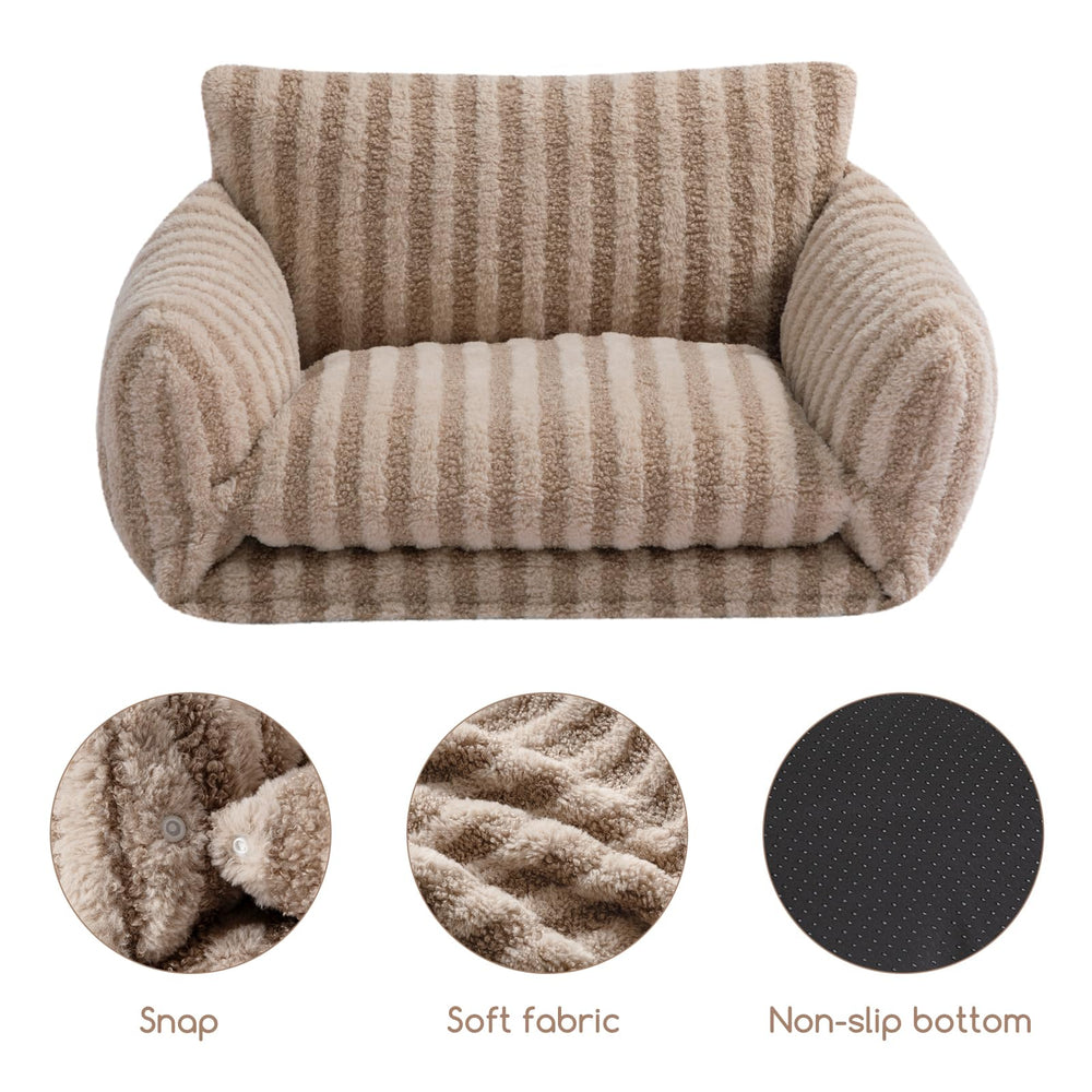 Hollypet cat bed with soft PP surface filling for cozy naps.