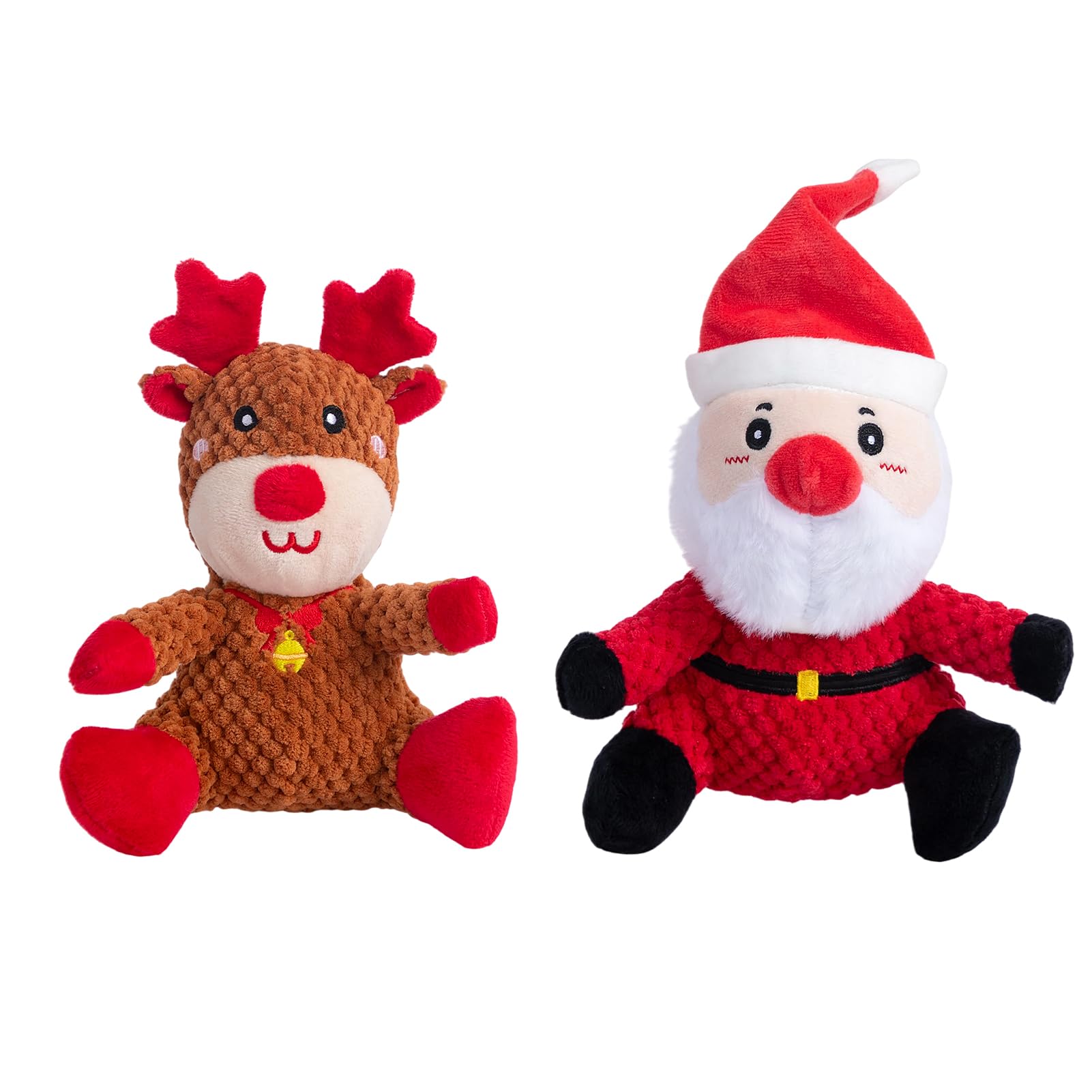 Hollypet Christmas Elk dog toy highlights durable plush for long-lasting indoor play.