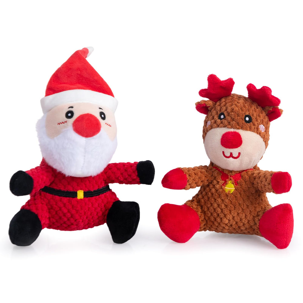 Hollypet Christmas Santa Claus dog toy shows a festive squeak promoting playful engagement.