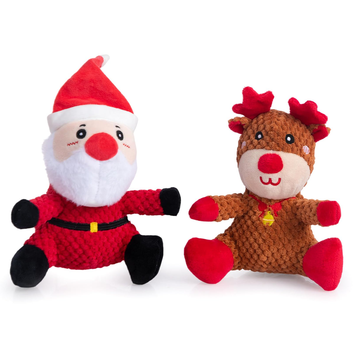 Hollypet Christmas Santa Claus dog toy shows a festive squeak promoting playful engagement.