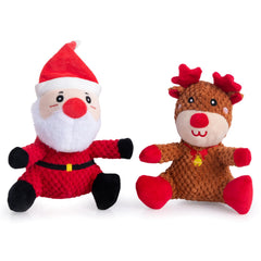 Hollypet Christmas Santa Claus dog toy shows a festive squeak promoting playful engagement.