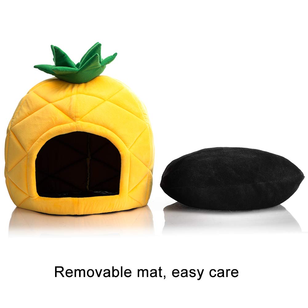 Hollypet Cozy Pineapple Bed durable stitching ensures lasting use.
