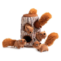 Hollypet Hide and Seek Squeaky Dog Toy: squirrel reveal fuels interactive play