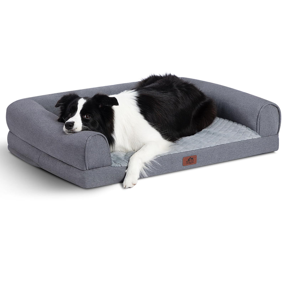 Hollypet Orthopedic Dog Bed large-dog front view with plush comfort for restful sleep