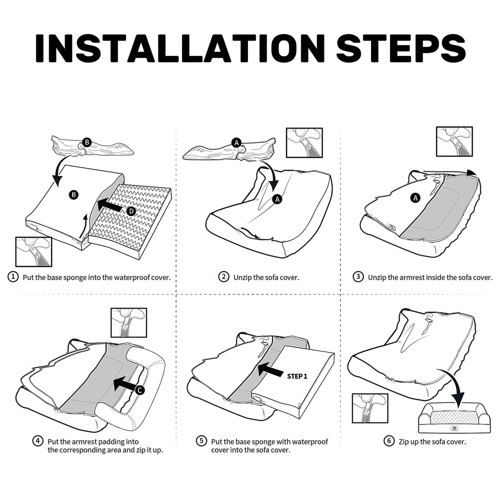 Hollypet Orthopedic Bed non-slip bottom keeps the bed in place
