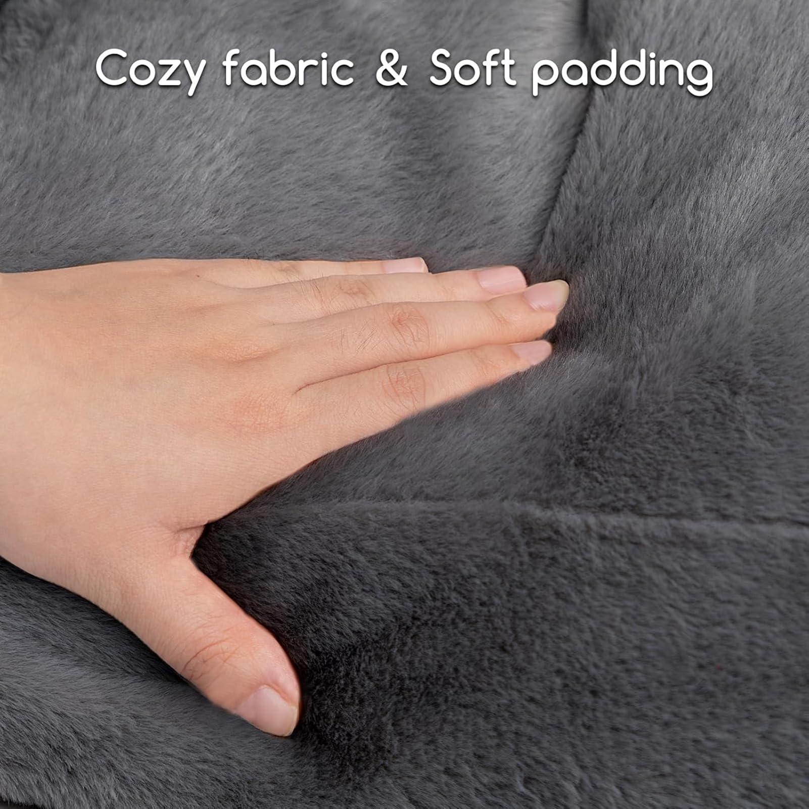 Hollypet pet couch soft-pp-cotton-fill delivers plush support for long naps.