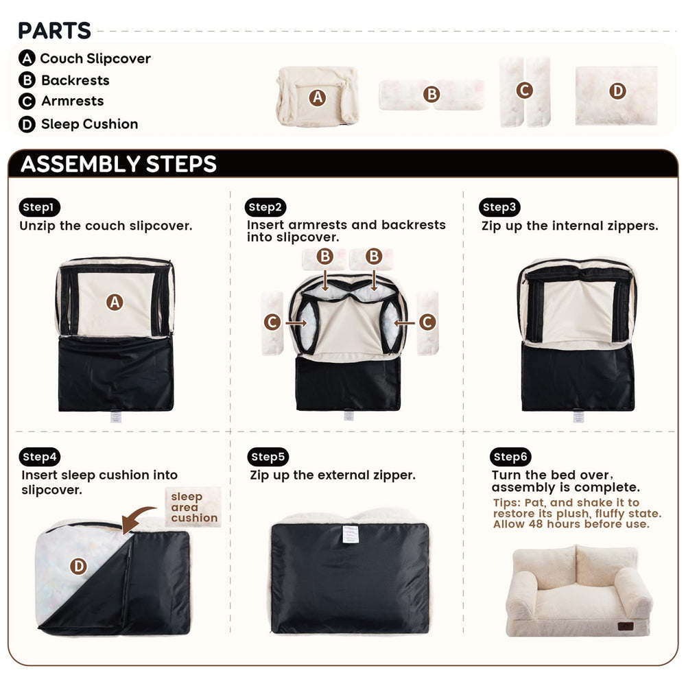 Hollypet raised-edge design offers head and neck support during rest