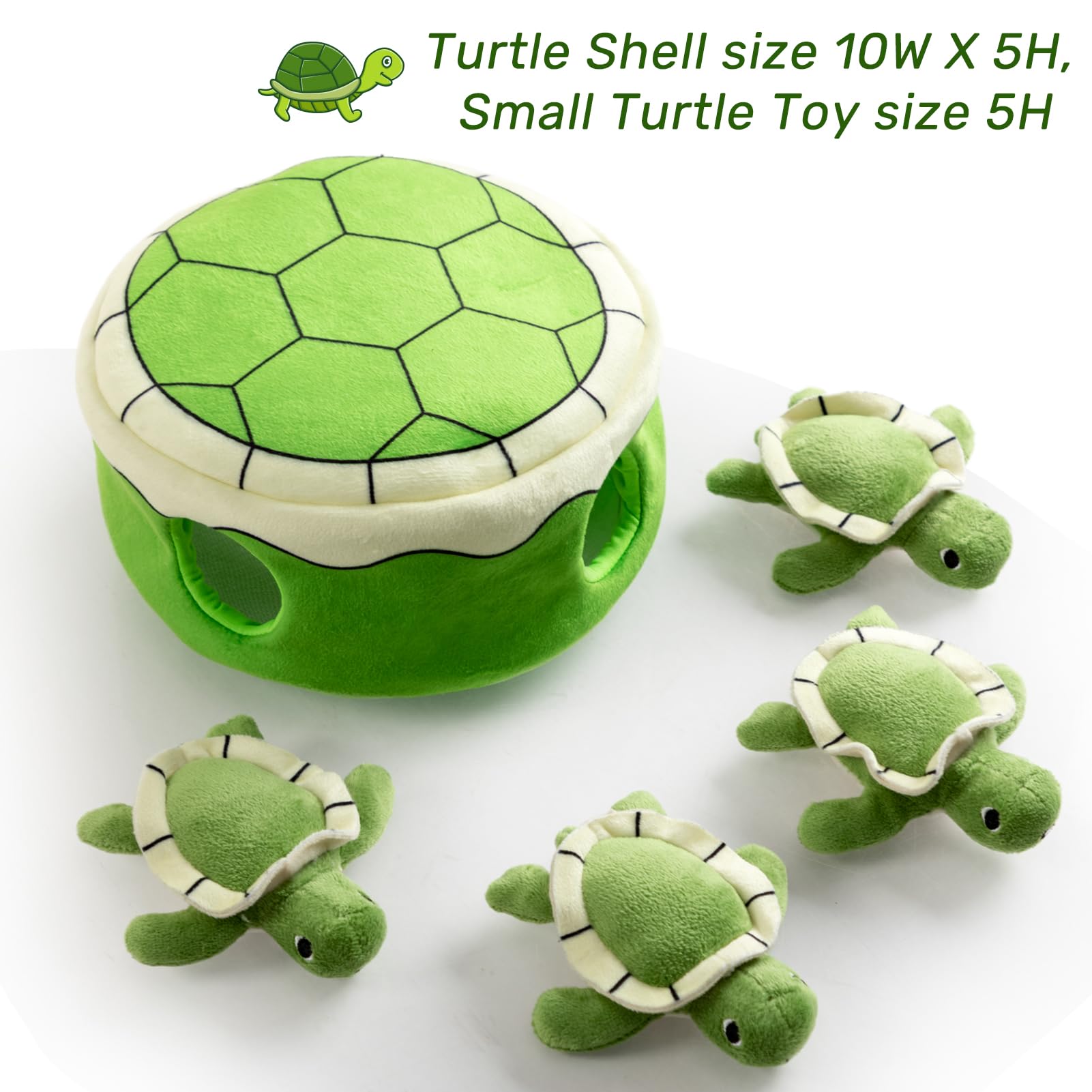 Hollypet small turtle toy 5-inch perfect for small to medium dogs