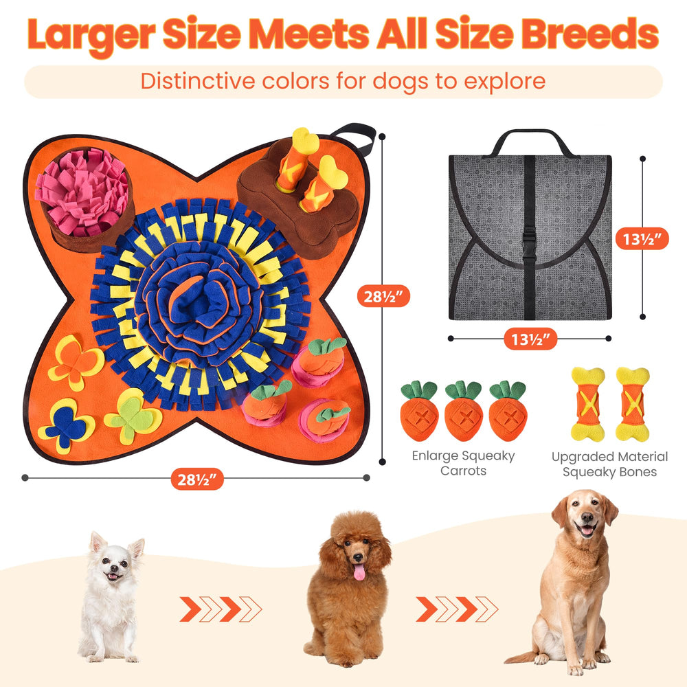 HOMAGICO Snuffle Mat 32x20 top-down foraging emphasizes scent-based play and mental exercise.