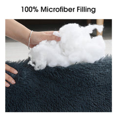 HOMBYS cat-friendly dog pillow closeup, inviting plush material