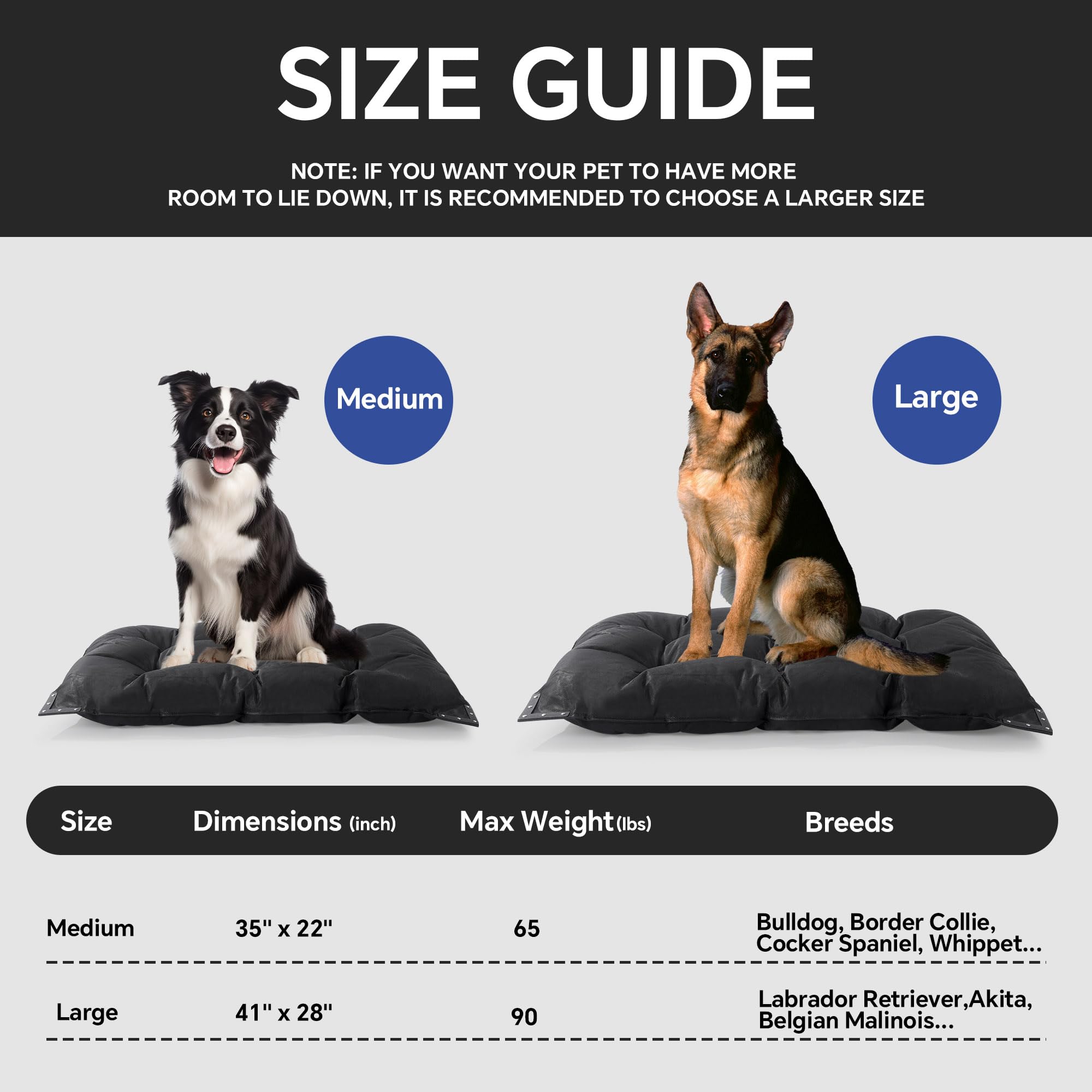 HOMBYS chew-proof bed crate-fit design suits travel and home setups.