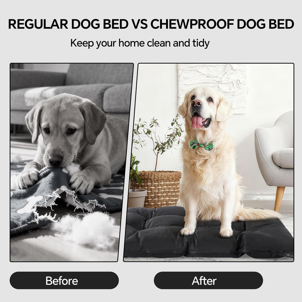 HOMBYS chew-proof bed easy-clean seams simplify maintenance and longevity.