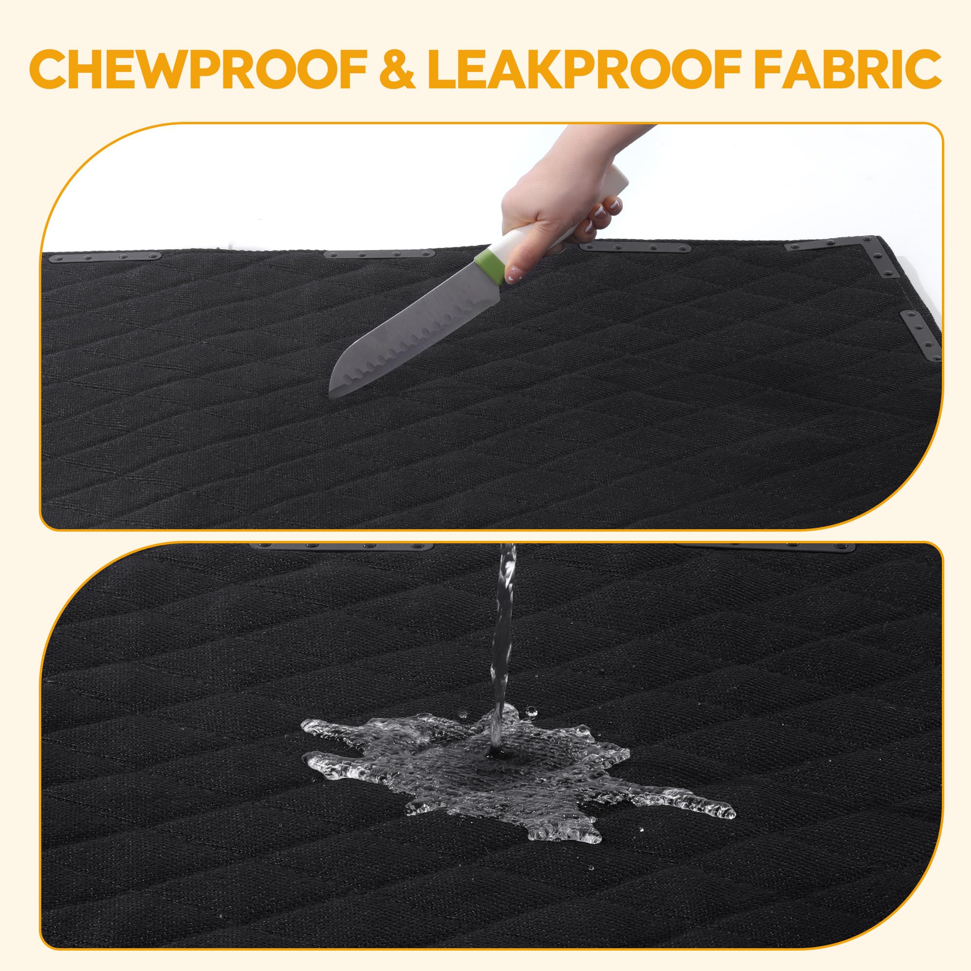 HOMBYS chew-proof dog bed mat easy-clean design dries fast and resists odors.