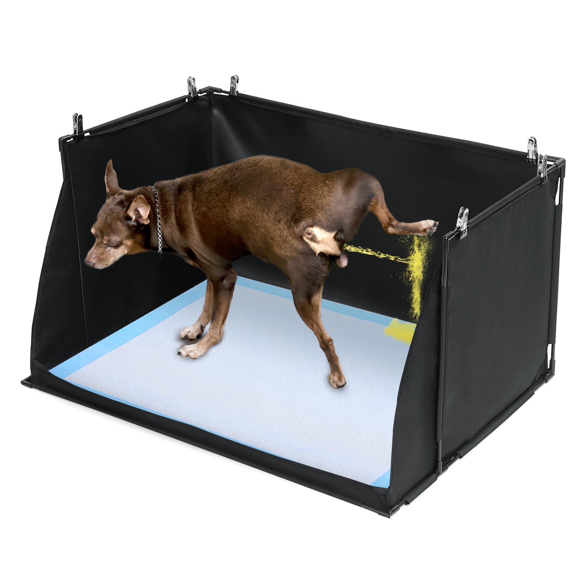 HOMBYS dog-pee-pad-holder assembly shows easy setup for indoor potty training.