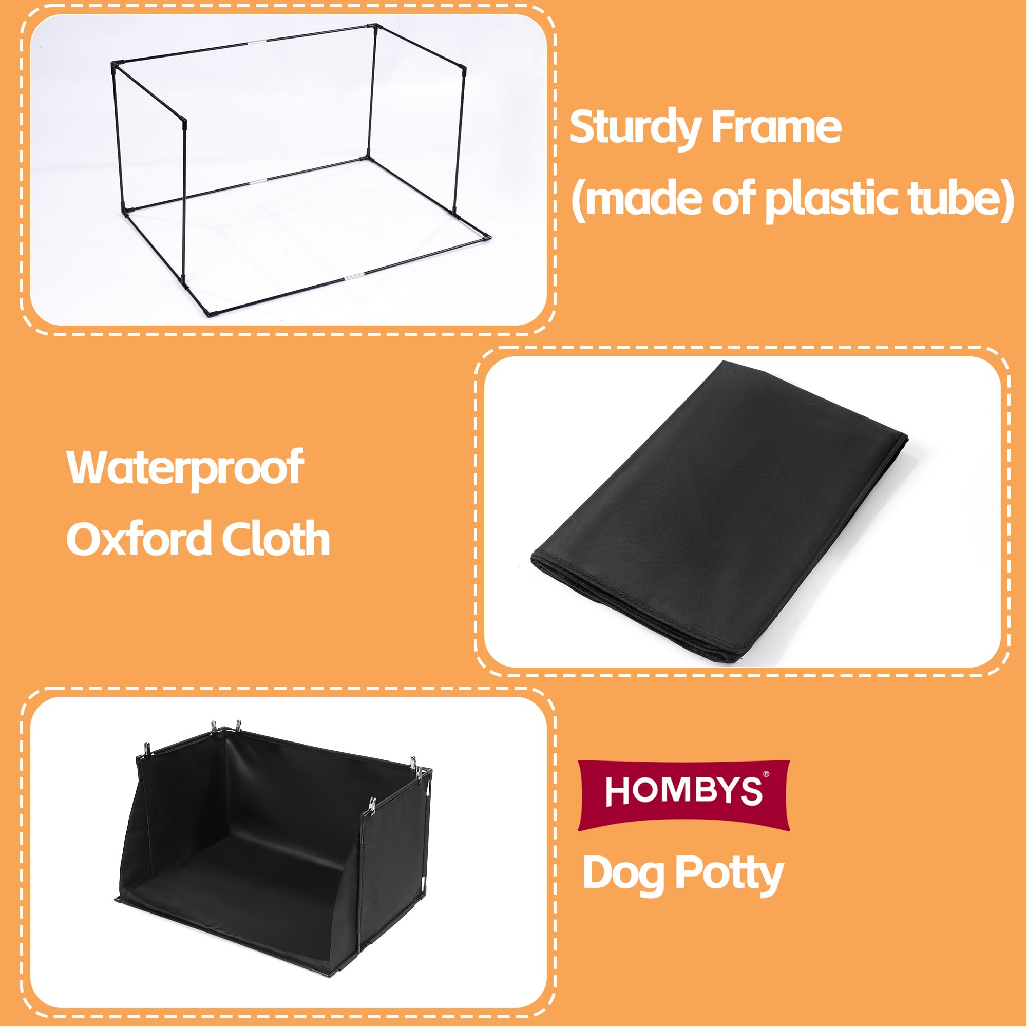 HOMBYS dog-pee-pad-holder-large-dog-fit captures roomy interior for big dogs.