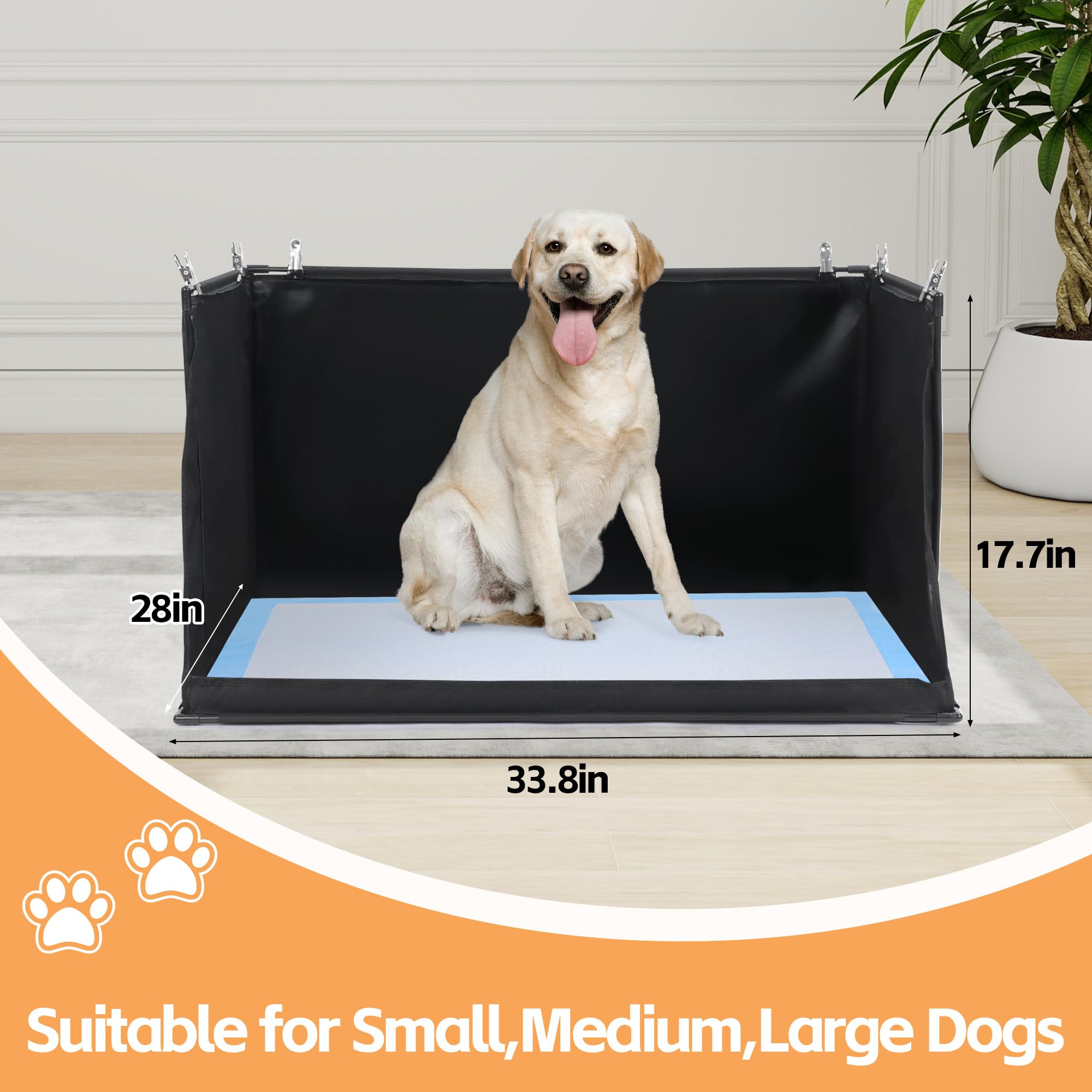 HOMBYS dog-pee-pad-holder-wall-placement demonstrates space-saving against walls.