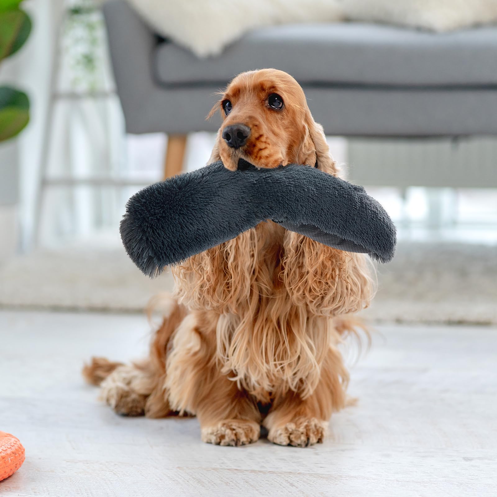 HOMBYS 25-inch dog pillow with calming toy capabilities for interactive play