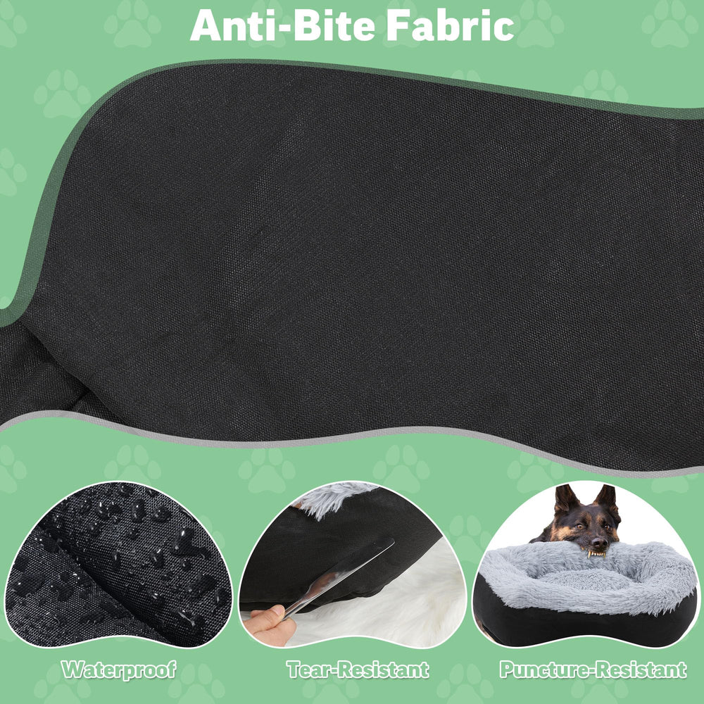 HOMBYS Indestructible Dog Bed showcases fiberglass blend for enhanced durability and chew resistance.