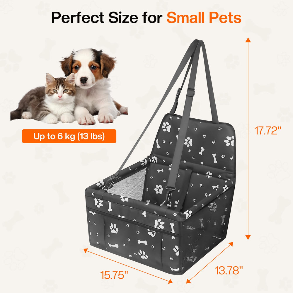 Homcolorful dog car seat breathable mesh design with plush edges for comfort