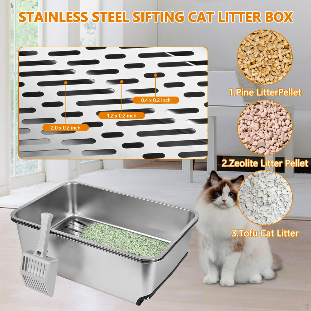 homegroove 8 inch high sides help reduce litter scatter and urine spray