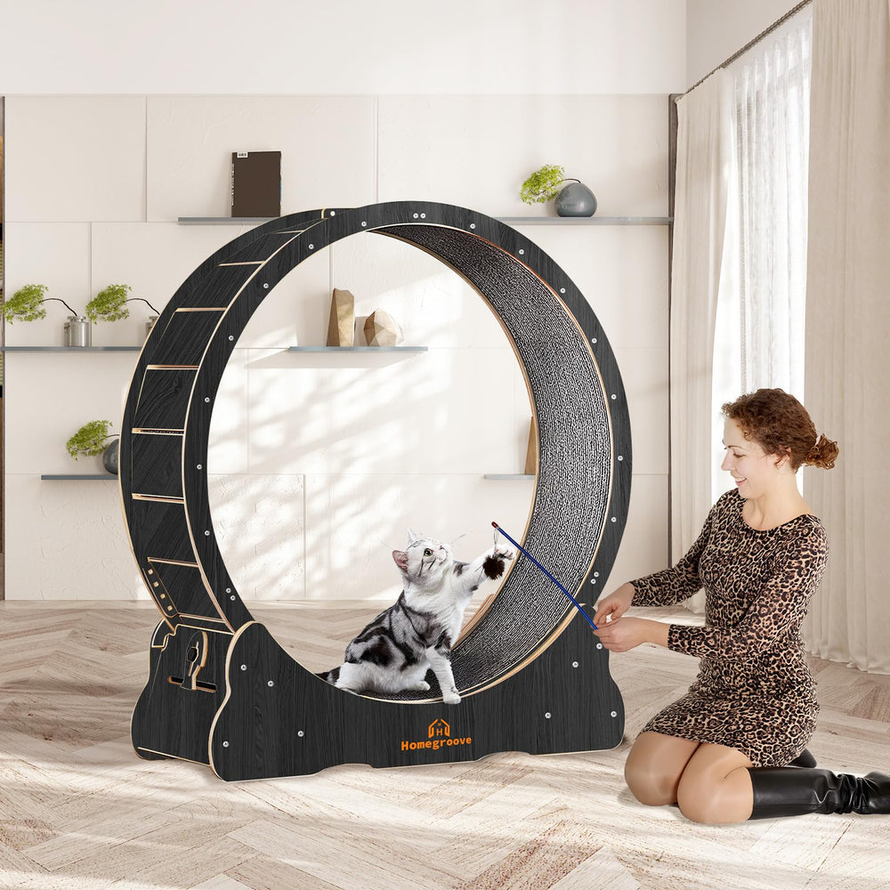 Homegroove Cat Wheels 46inch assembly instruction reveals easy, tool-free setup.