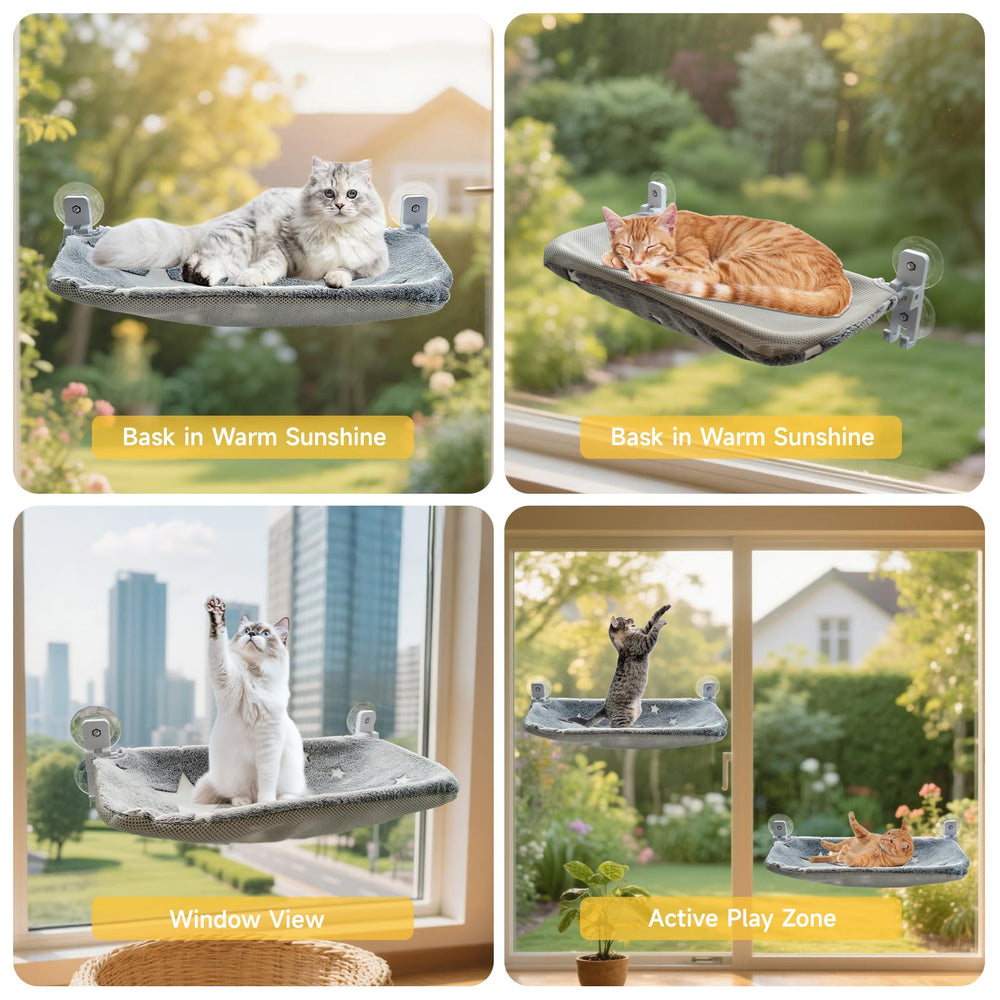 Homegroove cat window perch 2-pack allows room-to-room placement