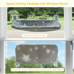 Homegroove cat window perch foldable design saves space