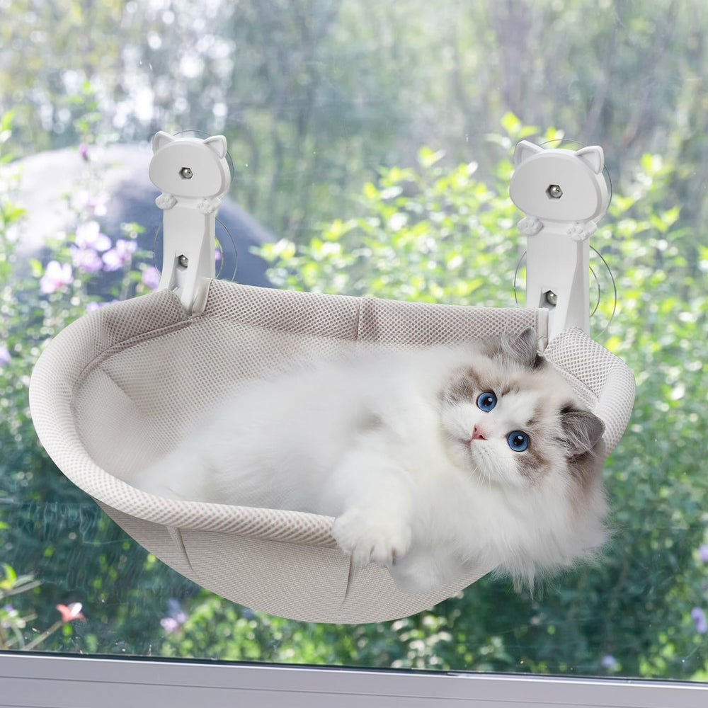Homegroove Cat Window Perch folded frame shown for compact storage.