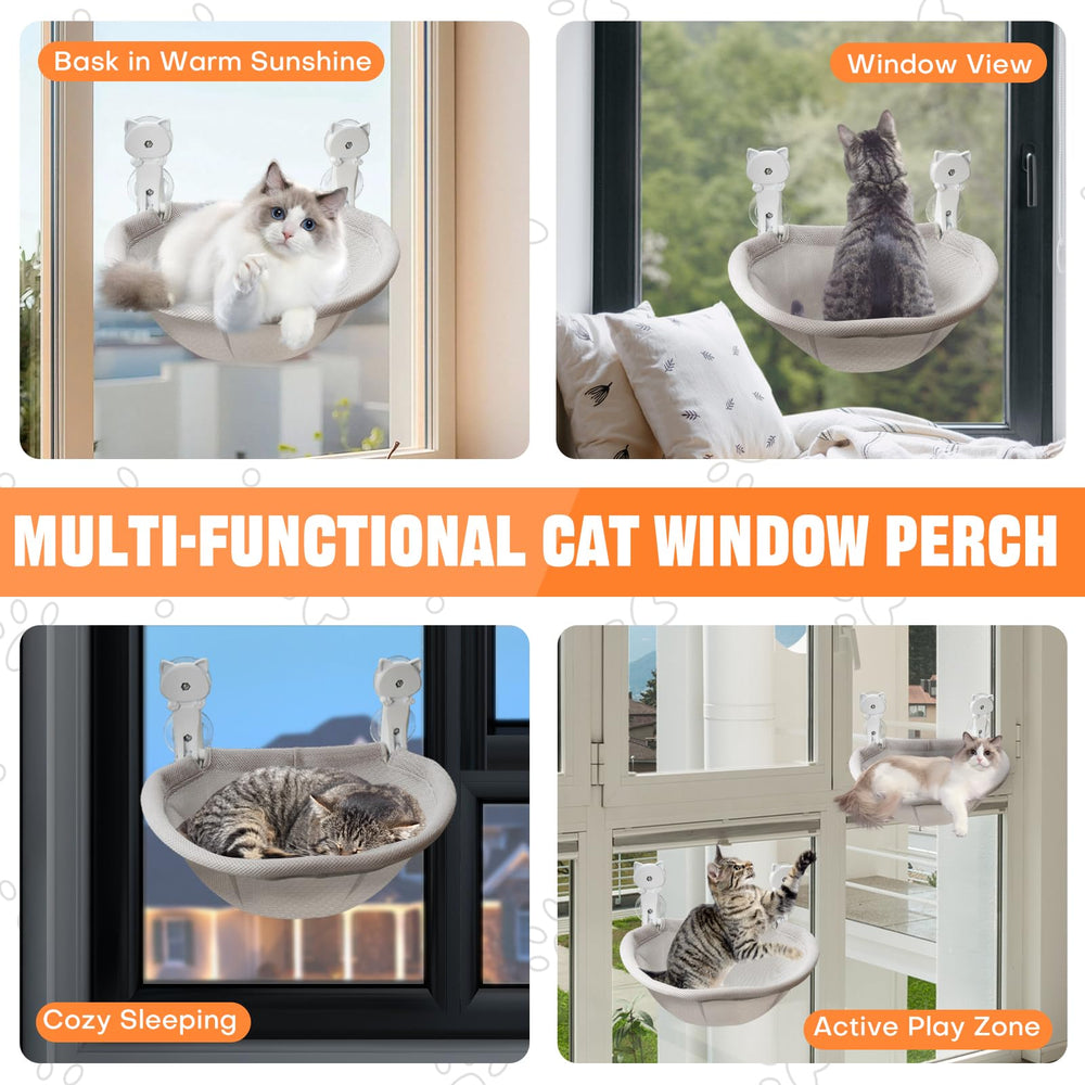 Homegroove Large-cat friendly window perch ideal for lounging.