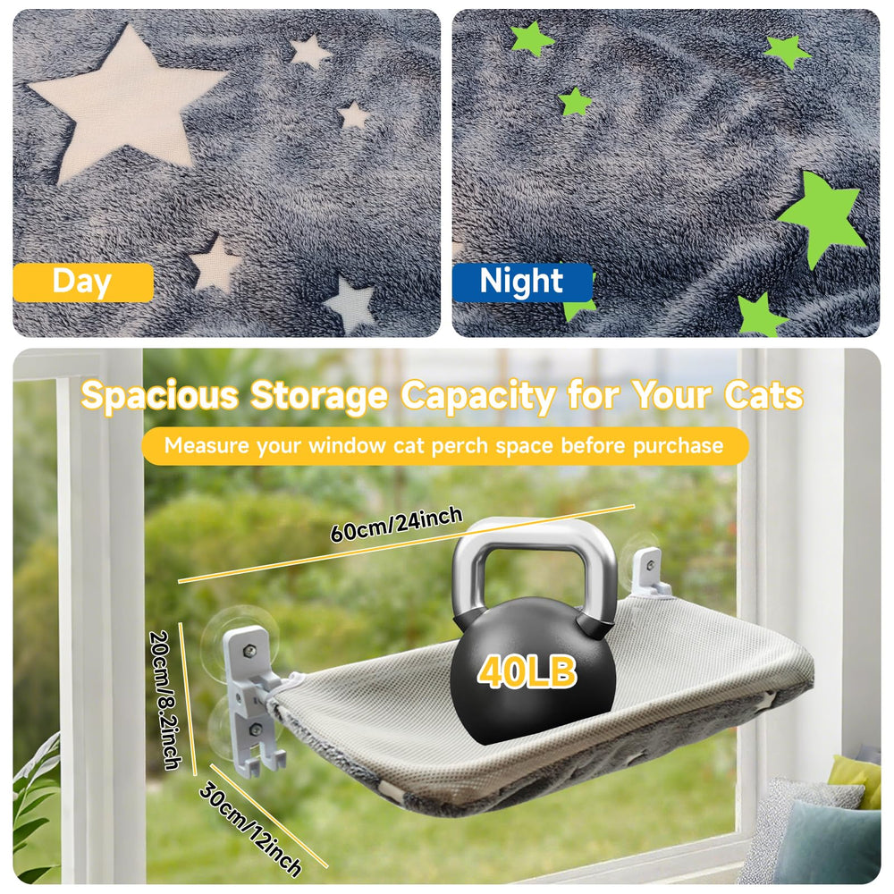 Homegroove cat window perch reversible cushion for seasonal comfort