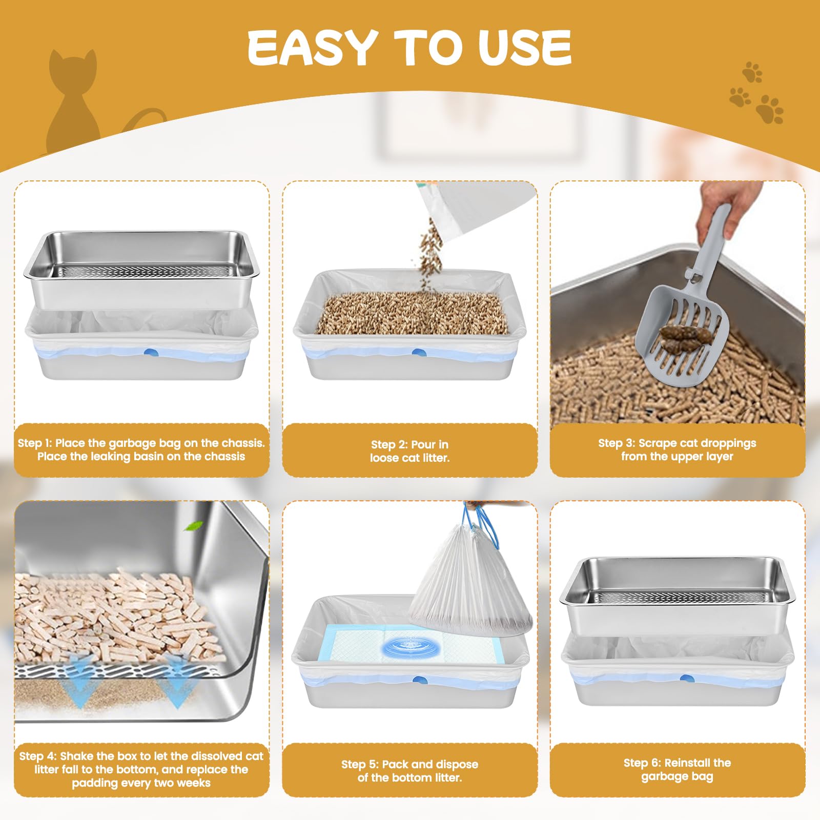 Homegroove included accessories scoop and pee pad help quick maintenance